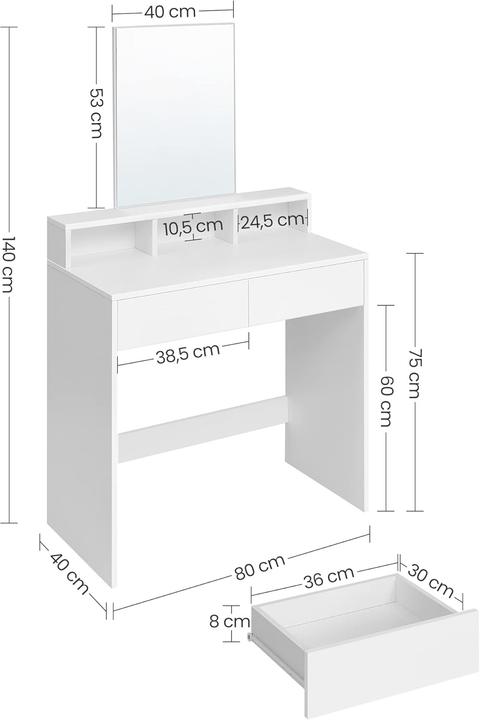Actual product image Vasagle Mira (80 x 40 x 140 cm)