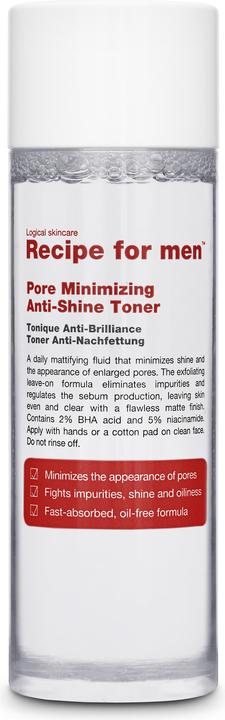 Actual product image Recipe for men Pore Minimising Anti-Shine Toner (100 ml)