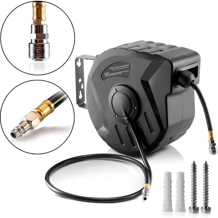 Actual product image Stahlwerk Compressed air hose reel automatic reel 10m 8 bar