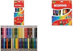 Image du produit Kores Crayons de couleur ""DUO"", étui carton de 12 pièces + taille-crayon GRATUIT avec champ pour le (12x)
