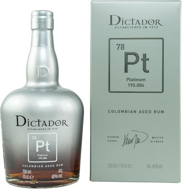 Produktbild Dictador Platinum 40% 70cl