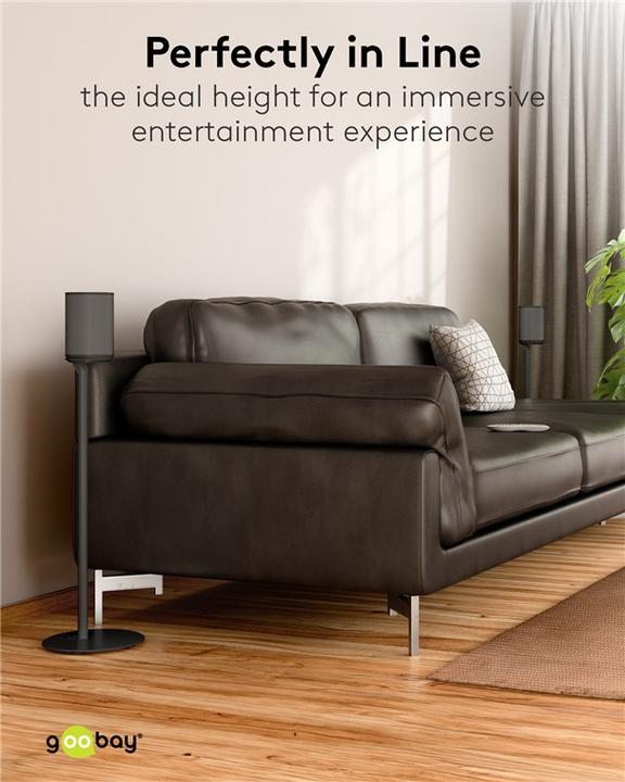 Immagine prodotto Goobay Supporto per diffusori Modern Era 1 Base (1 pz., Cavalletto, Rotante)