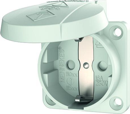 Produktbild Mennekes MEN 11060 16A2P+E 230V SCHUKO-Anbau-Steckdose grau