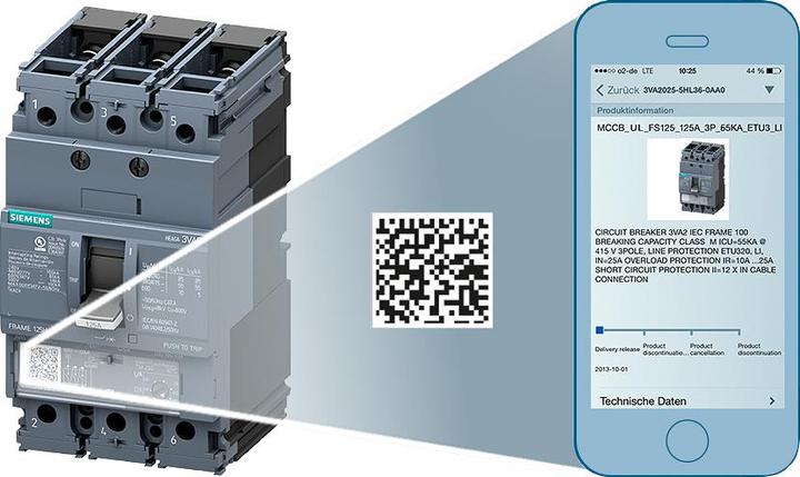 Actual product image Siemens Circuit-breaker 40A 3p 16-40A/In 3VA6140-6JP31-0AA0