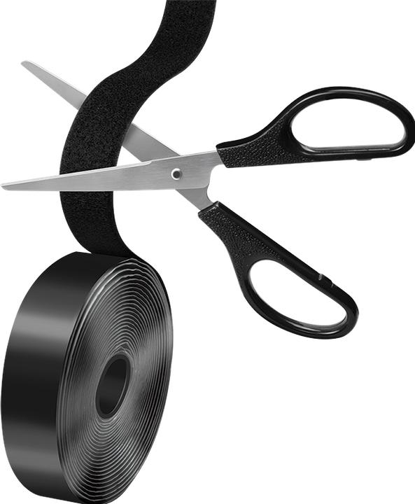 Productafbeelding LogiLink Zelfklevende klittenbandset, zwart, 25 mm breed, rol, 5 m (25 mm)
