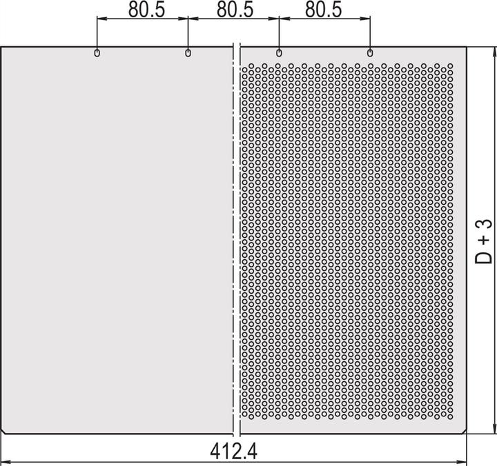 Actual product image Schroff Cover Plates - Cover Plate 400t Perforated