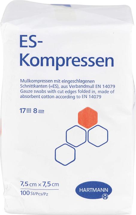 Produktbild Hartmann ES-Kompressen unsteril 8fach 7,5 x 7,5 cm, 100 St. Kompressen