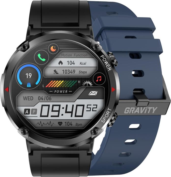 Produktbild Gravity GT21-5 Smartwatch + marineblaues Silikonarmband