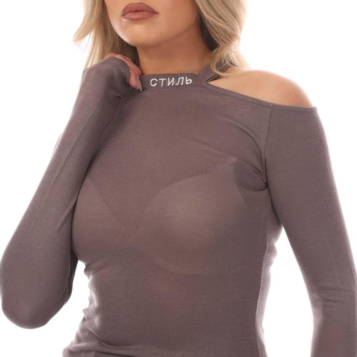 Immagine prodotto Heron Preston CTNMB Felpa Girocollo Spalla Scoperta Donna (38 D)
