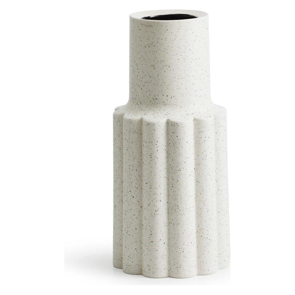 Born in Sweden, Vaso, Mylla High Marmorvase in Weiss, skandinavisches Design, 30 cm
