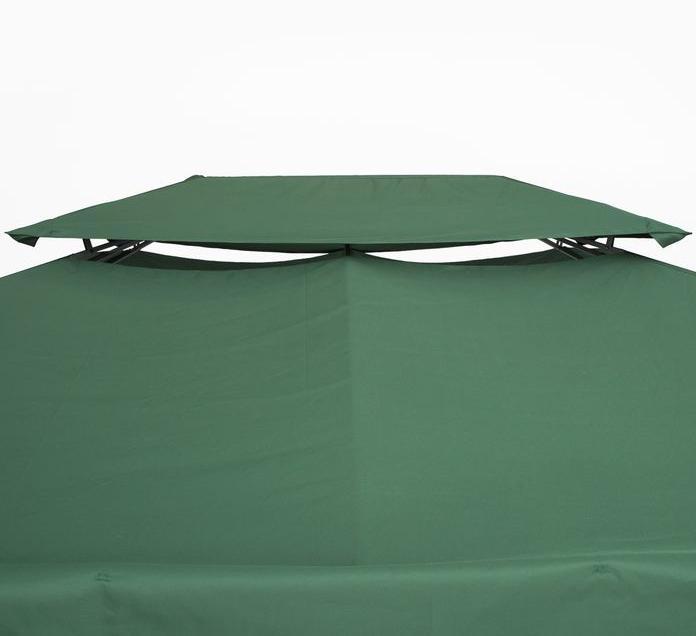 Produktbild Swisshandel24 Ersatzdach Pavillondach für Metallpavillon Gartenpavillon Partyzelt Gartenzelt Polyester 3x4m Grün (1200 cm, 1200 cm)