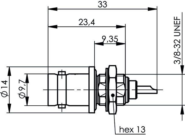 Produktbild Telegärtner BNC-Einbaubuchse 50 Ohm, mit Dichtring, Z02, UG-657 B/U