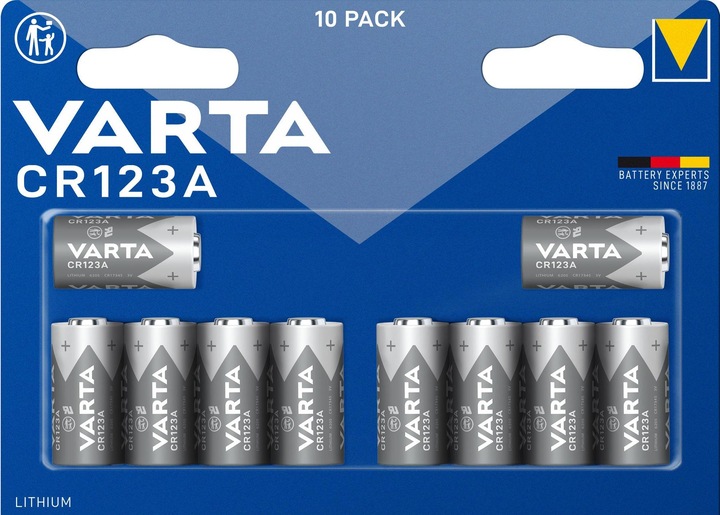 Image du produit Varta CR123A (10 pcs, CR123A, 1430 mAh)