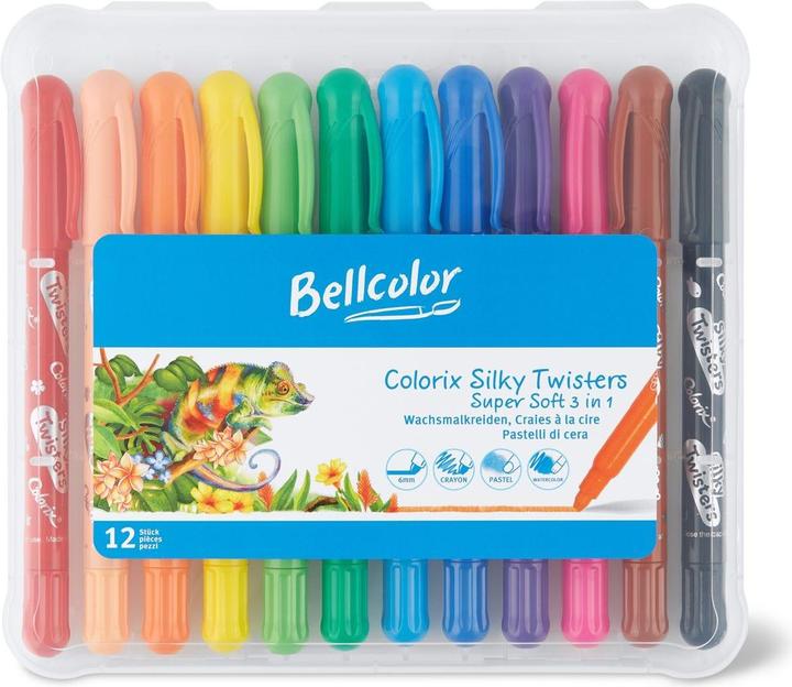 Image du produit Bellcolor Crayons de cire Colorix Silky Twisters (Assortiment, 12 x)