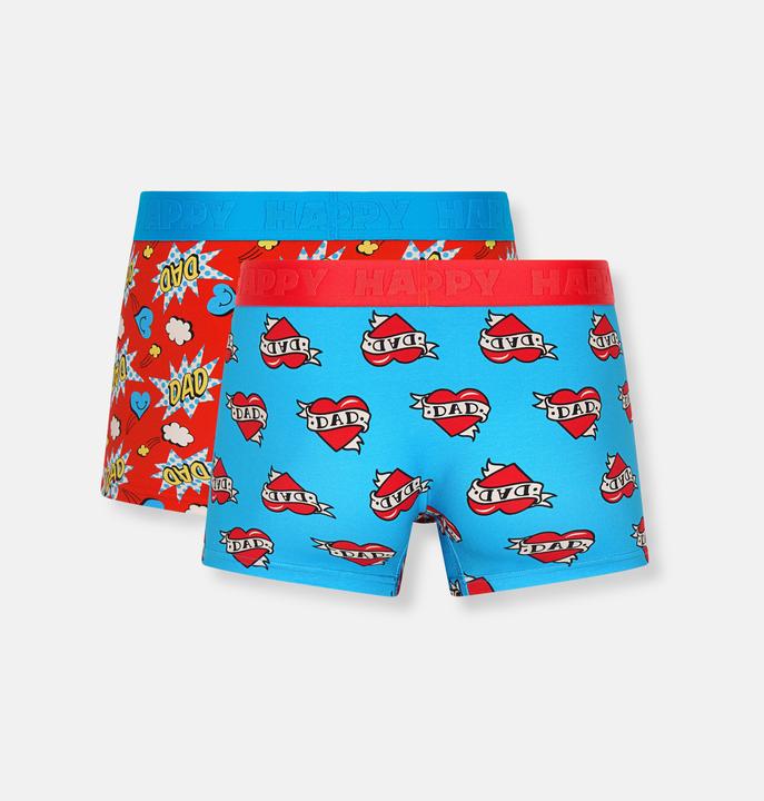 Produktbild Happy Socks 2-Pack Super Dad Short Boxers Gift Set (L, 2er Pack)