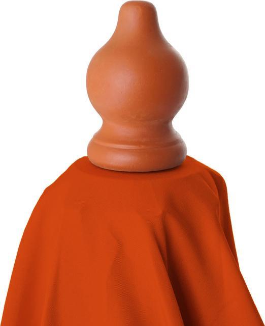 Image du produit Mendler Parasol Florida, Ø 3m polyester/bois - terracotta