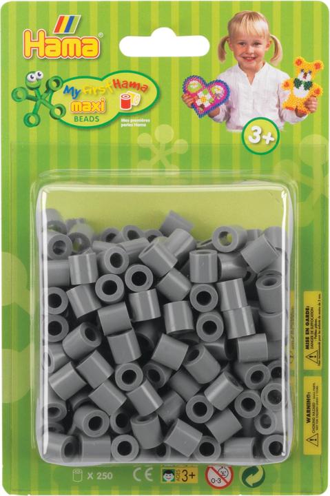 Actual product image Hama Ironing beads Maxi - Grey, 250 pieces