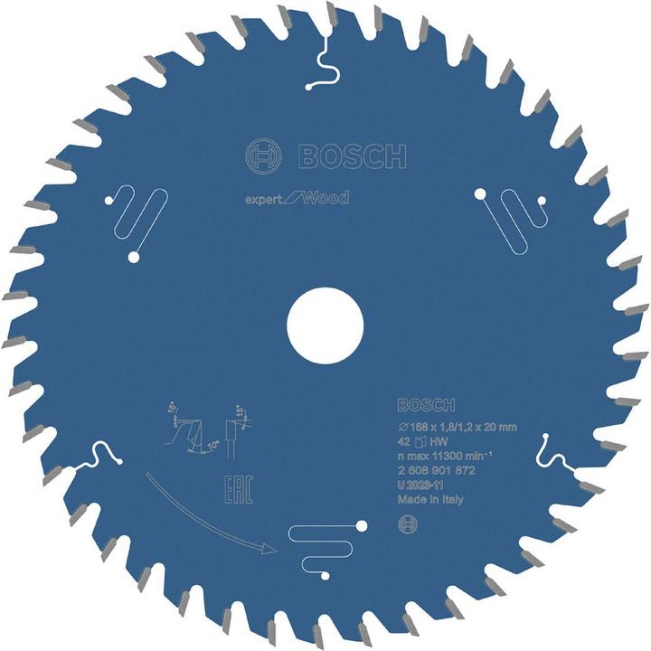 Actual product image Bosch Professional Zubehör Circular saw blade Expert for Wood 168 x 20 x 1.8/1.2 mm, T42
