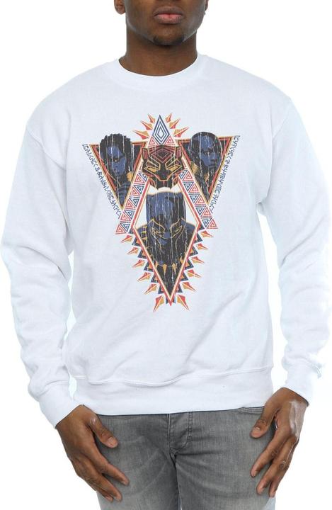 Produktbild Black Panther Tribal Heads Baumwoll Sweatshirt (3XL)