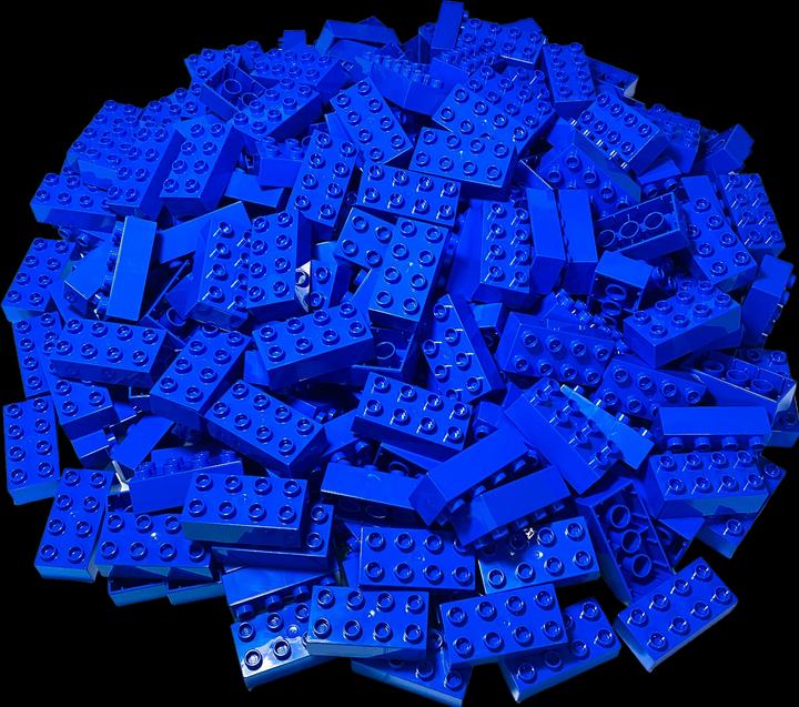 Image du produit LEGO Duplo 2x4 briques bleues - 25 pièces - blocs de construction de base 3011 NOUVEAU (3011)