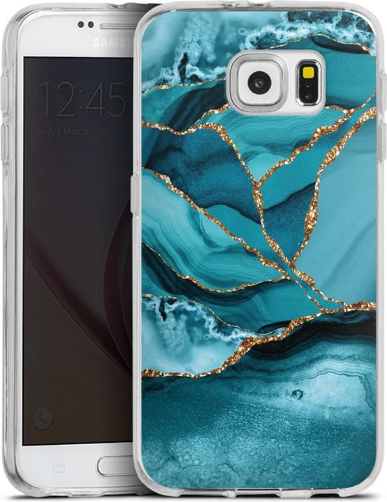 Produktbild DeinDesign Silikon Hülle für Samsung Galaxy S6 Handyhülle Case Smartphone Schutzhülle Glitzer Look Edelstein (Samsung Galaxy S6)