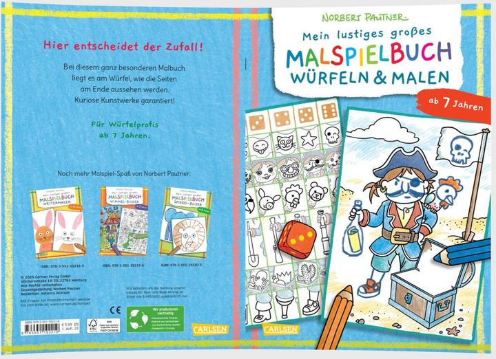 Actual product image Mein lustiges grosses Malspielbuch: Würfeln & Malen (ab 7 Jahren)