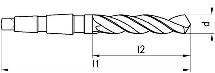 Actual product image Titex Morse taper shank drill (15 mm)