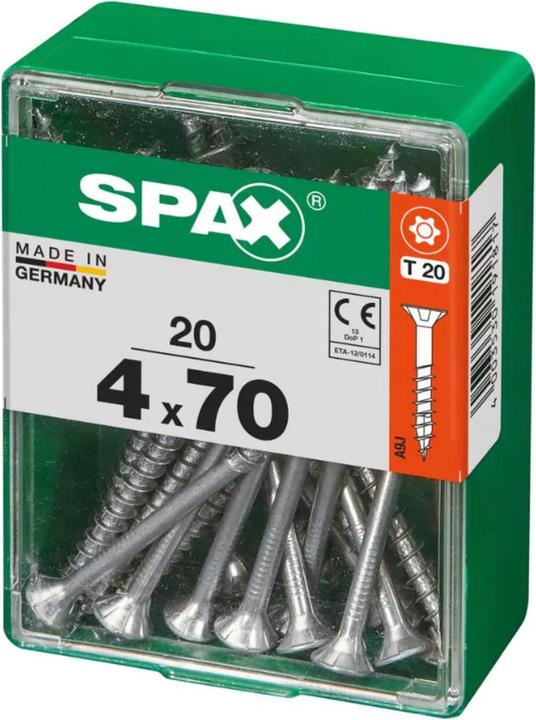 Produktbild Spax DIY Universal Senkkopf T-STAR plus TGW WIROX A9J 4x70 M 20 St. (20 Schrauben pro Stück)
