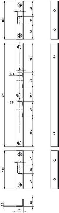 MSL Winkelschliessblech-Set B-40341 (Schliessblech)