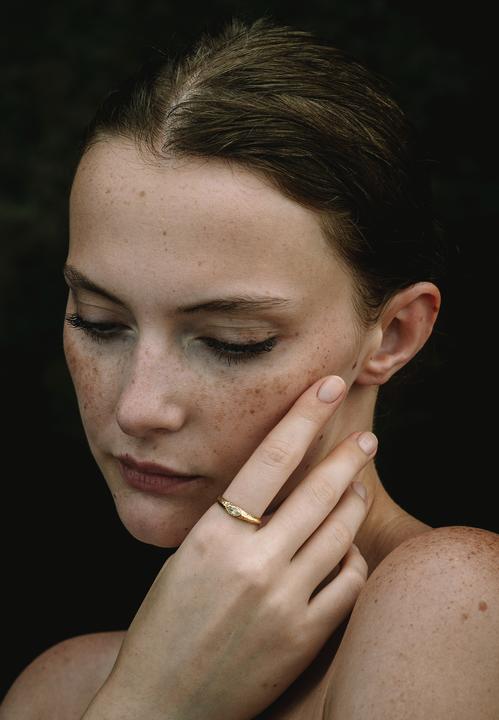 Image du produit Haze & Glory Bague améthyste vert clair structure rugueuse 925 argent sterling (64, Argent 925)