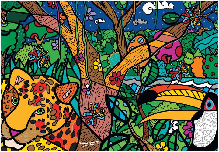 Immagine prodotto Bluebird 1000 vnt. - Romero Britto: Amazonė (1000 pezzi)