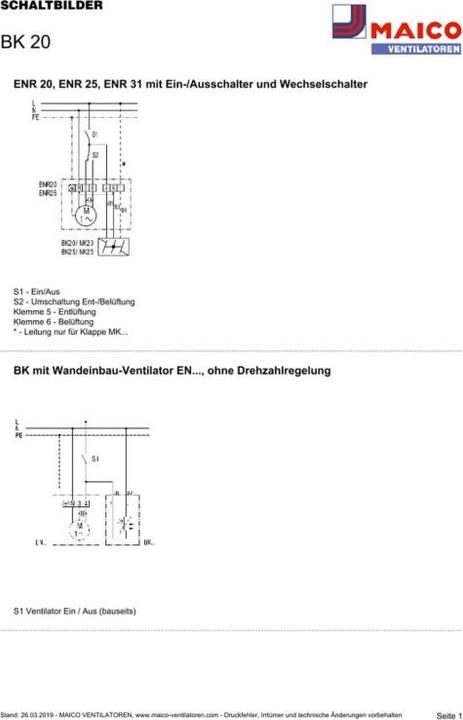 Produktbild Maico MAI BK 20 AuÃenklappe, elektrisch Bimetall