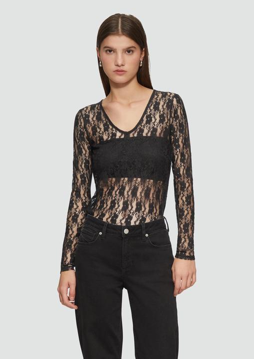 Immagine prodotto S.Oliver T-Shirt Transparentes Spitzenshirt mit V-Ausschnitt (S)