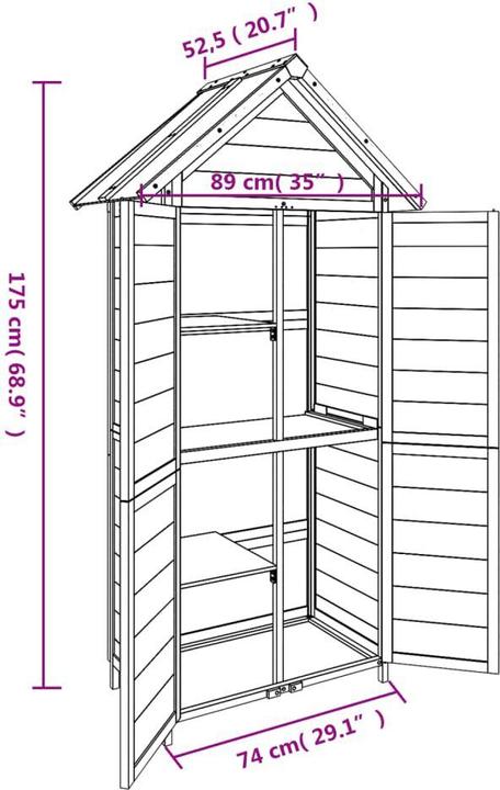 Actual product image vidaXL Geräteschuppen