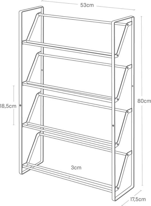 Actual product image Yamazaki Shoe rack (53 x 17.5 x 80 cm)