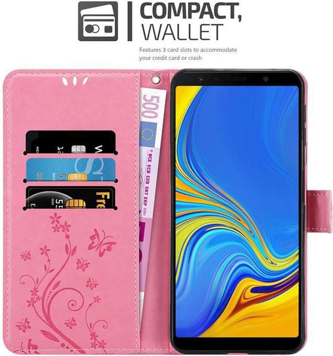 Actual product image Cadorabo Flower Book Cover (Samsung Galaxy A7 (2018))