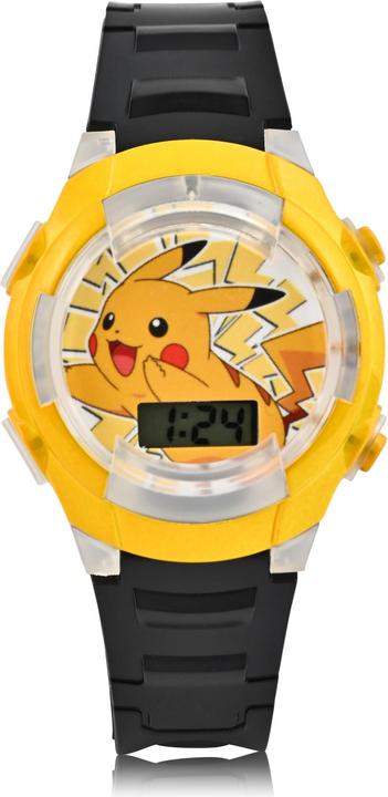 Produktbild Accutime Armbanduhr Set Pokémon mit Accessoires, Kinder LCD-Uhr mit digitaler Anzeige, blinkende LED (Digitaluhr)