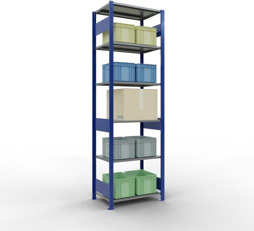 Immagine prodotto Schulte Lagertechnik Sistema di scaffalature di base senza viti MULTIplus150 con ripiani di lunghezza