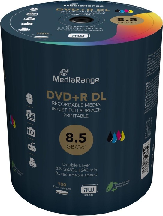 Produktbild MediaRange Dvd+R (100 x)