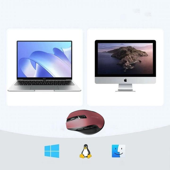 Immagine prodotto Ugreen Mysz Bezprzewodowa mysz MU006 2.4 GHz + Bluetooth 5.0 (czerwona) (Senza fili)