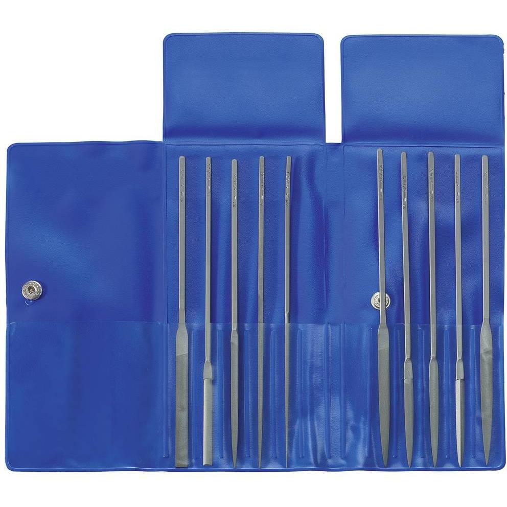 Dick, Raspel + Feile, 10240050 Echappementfeilen-Satz, Hieb 5, 10 teilig Länge 140mm 1 Set (Hieb 5, 140 mm)