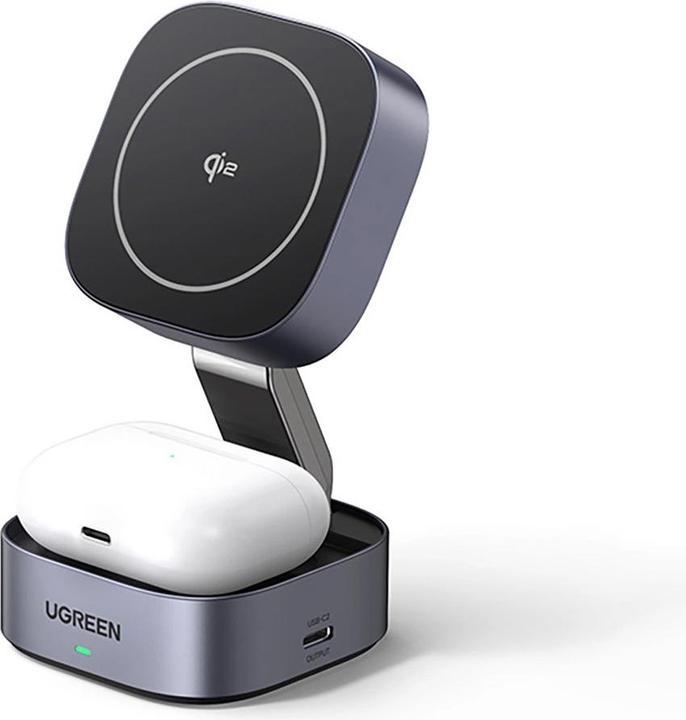 Image du produit Ugreen Station de recharge magnétique pliable Qi2 2-en-1 (15 W)