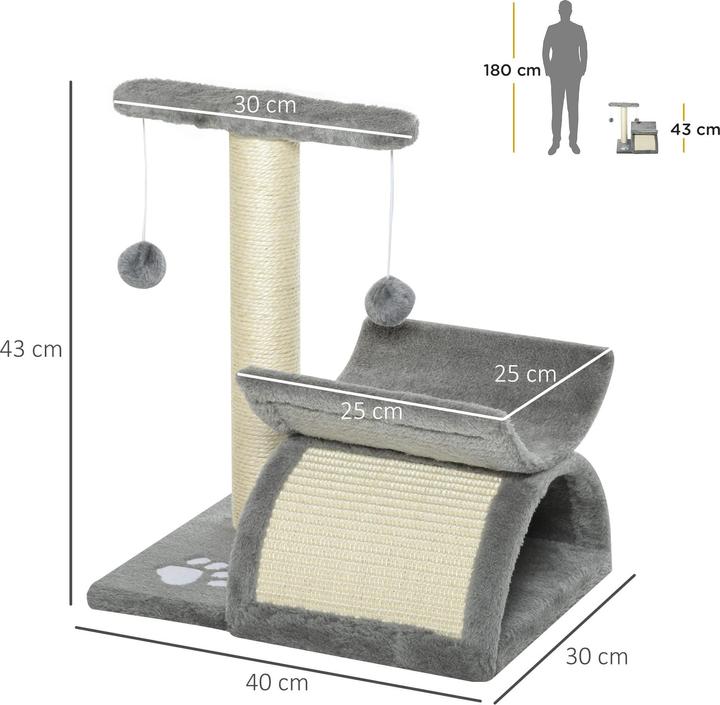 Actual product image Jamb Cat tree (43 cm, Light grey)