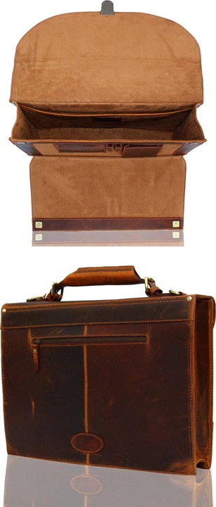 Immagine prodotto Only-Bags.Store Cartella in vera pelle, borsa per laptop, borsa a tracolla per ufficio, borsa messenger, regalo di (15")