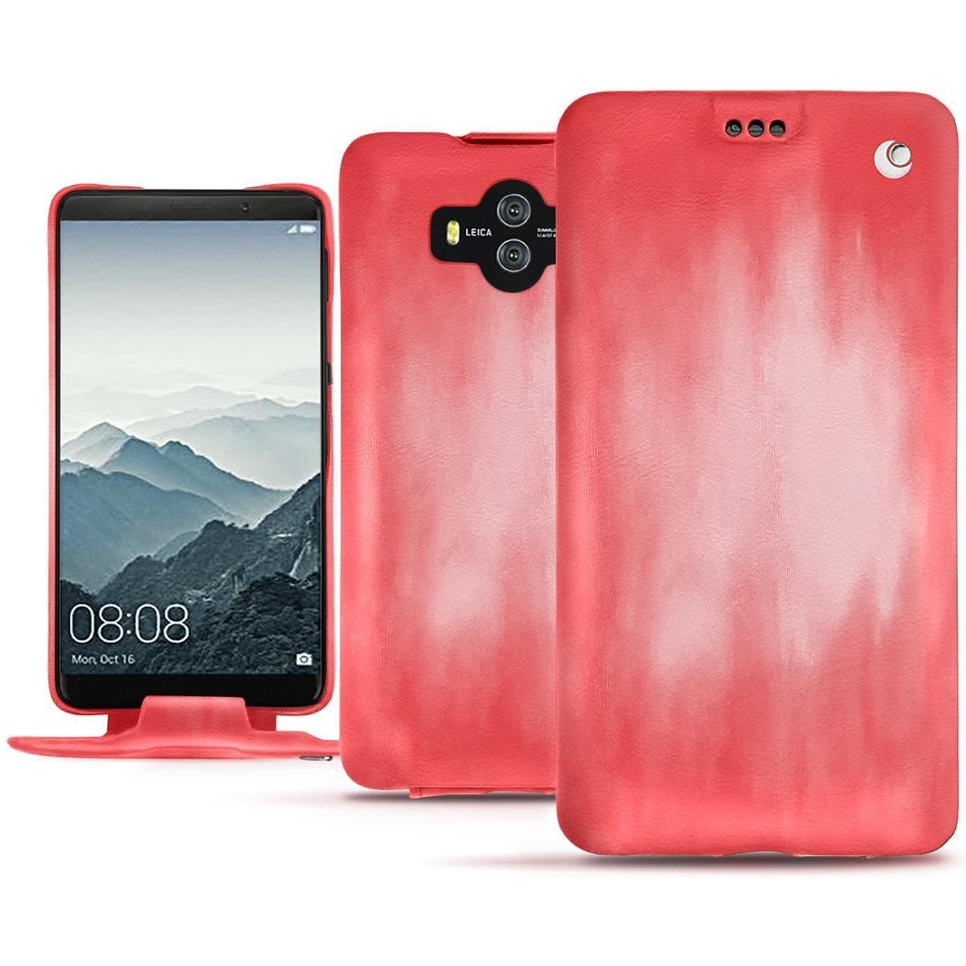 Noreve Lederschutzhülle vertikal (Huawei Mate 10), Smartphone Hülle, Rosa