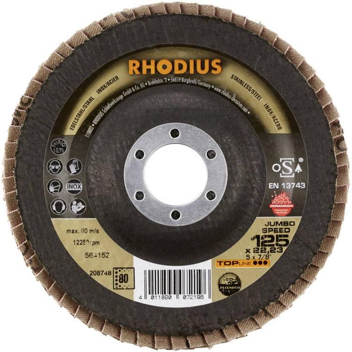 Produktbild Rhodius JUMBO SPEED Fächerscheibe 125 x 22.23 - P80 (80)