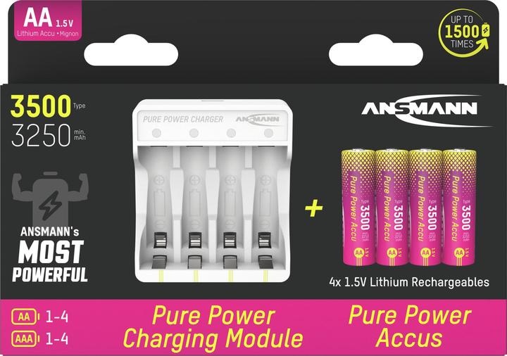 Actual product image Ansmann Pure Power Set 4× Mignon AA Akkus und Lademodul (1 pcs., AA)