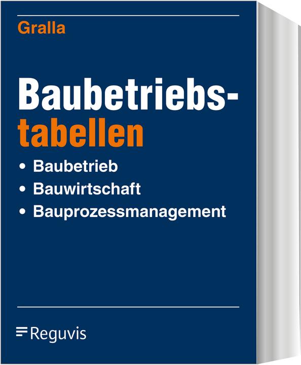 Produktbild Baubetriebstabellen (Deutsch, Barenberg, Peccoua, Rudolf/Becker, Volker/Bertig, 2020)