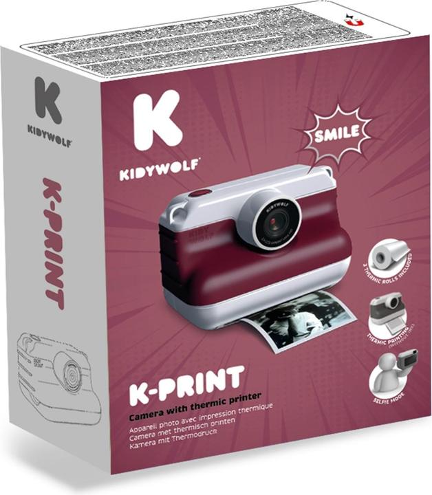 Actual product image Kidywolf Sofortbildkamera m. Selfiefunktion, rot