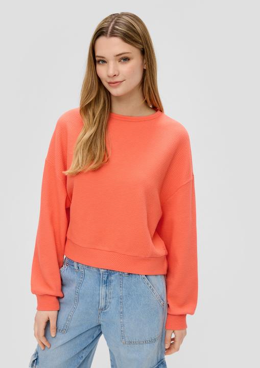 Produktbild s.Oliver Sweatshirt Shirt mit Waffelpiqué-Struktur (S)